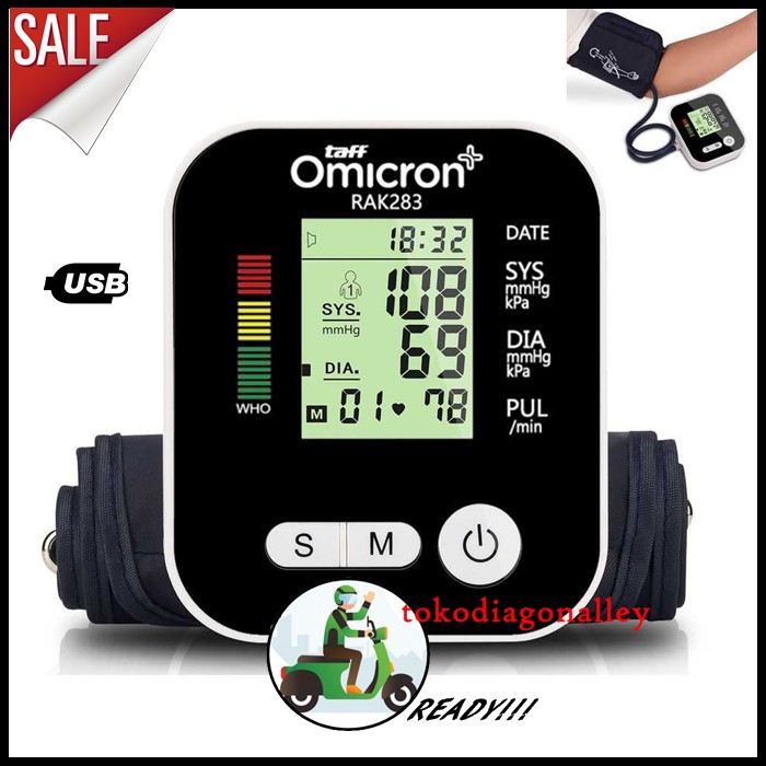 TENSIMETER DIGITAL USB PENGUKUR TEKANAN DARAH TENSI BLOOD PRESSURE RAK-283