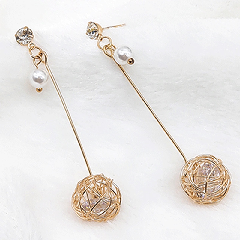 Anting Tusuk Gantung Desain Bola Kayurumbai Gaya Vintagebohemiansimple Untuk Wanita