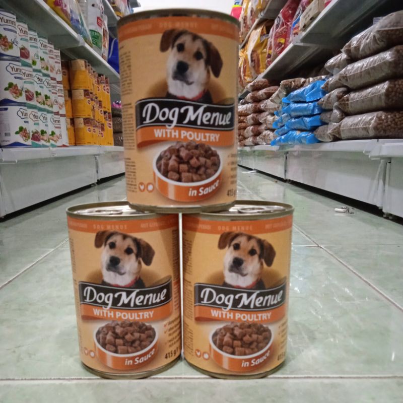 makanan kaleng Anjing Dog Menue With Poultry 415g