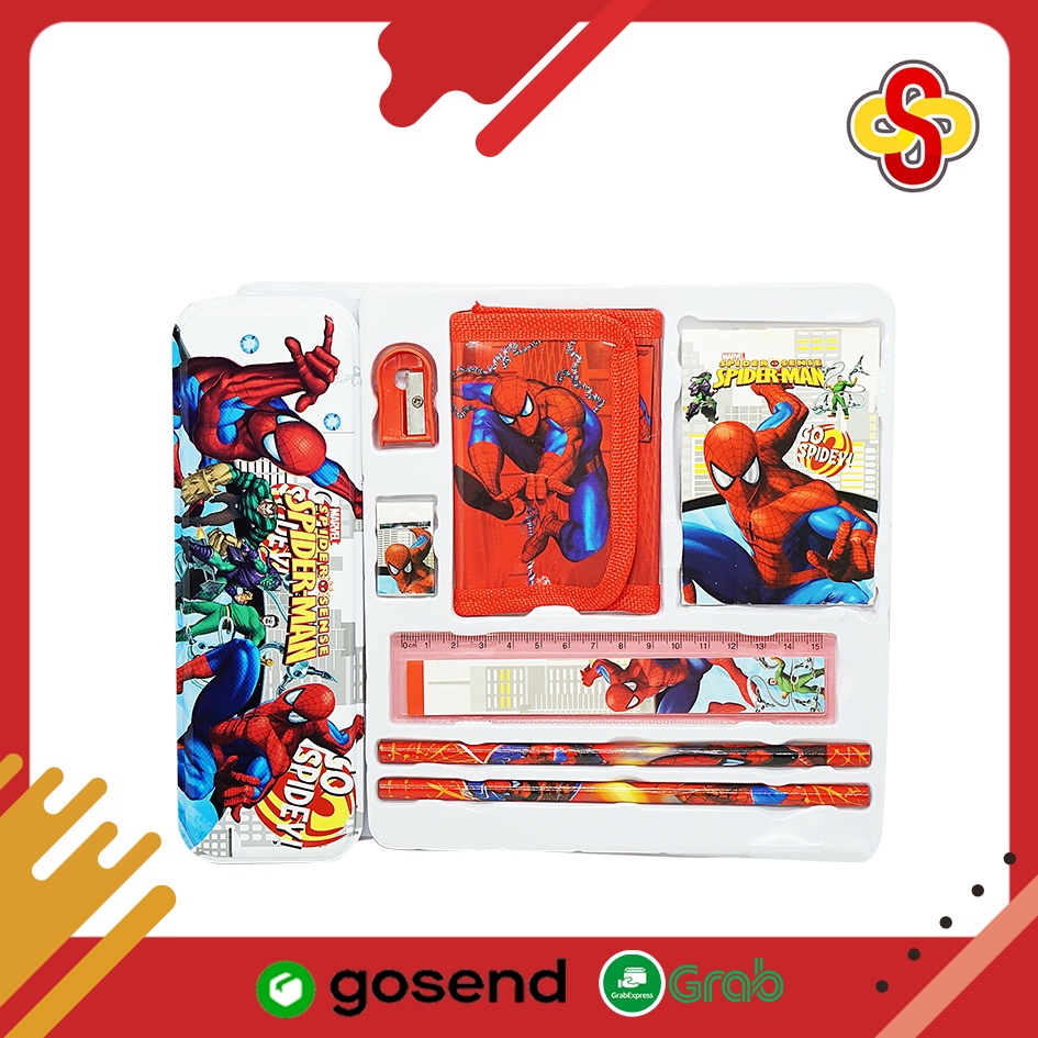 Set Alat Tulis Sekolah Anak 8 in 1 Karakter Stationery Set 938