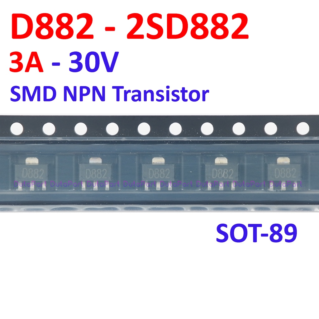 D882 2SD882 882 3A 30V SMD NPN Transistor SOT-89