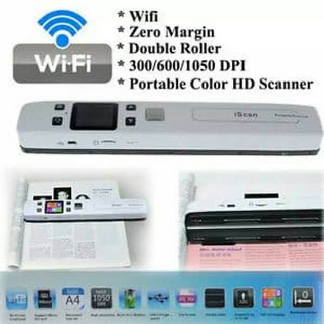 iScan Wireless Portable Scanner Wifi 1050 DPI A4 Handyscan