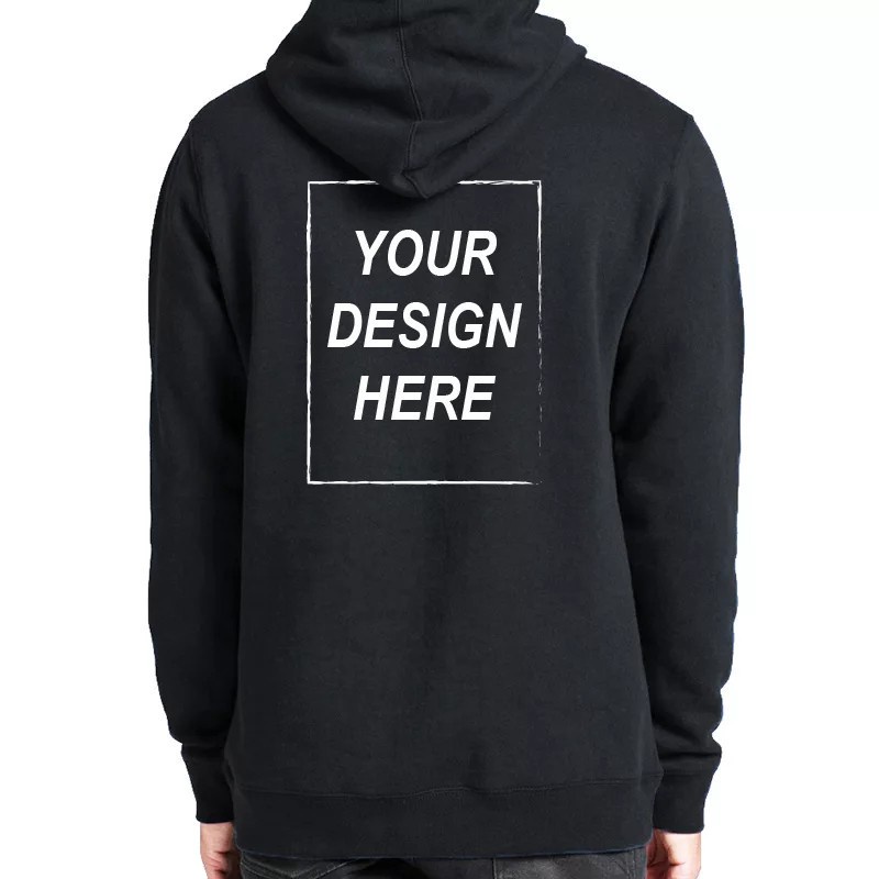 Parisdivarious Sweater Hoodie Jemper Custom Text DB / Jumbo Gede dpn Bahan Fleece Size S - XXL (Pria &amp; Wanita)