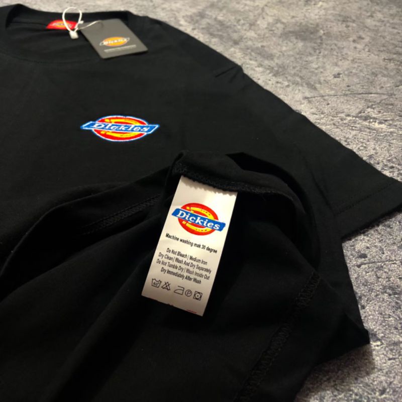 KAOS T-SHIRT DICKIES LOGO BORDIR PREMIUM HIGHT QUALITY FULLTAG &amp; LEBEL