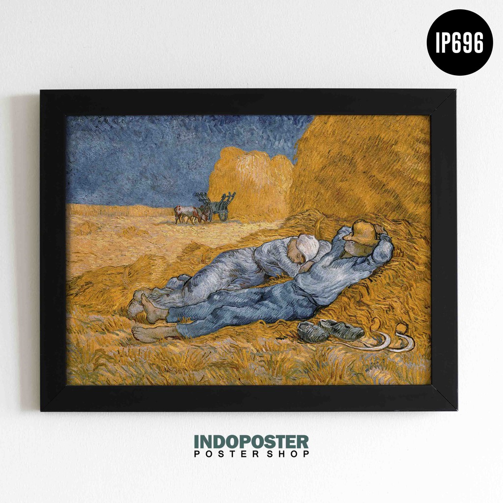 Poster Lukisan Terkenal Klasik Repro The Siesta (La méridienne dit aussi La sieste) - Vincent Van Go
