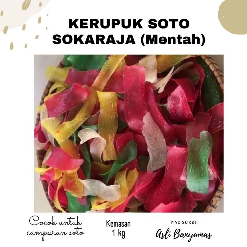 

KERUPUK SOTO SOKARAJA (Mentah) | KHAS BANYUMAS | HARGA TERJANGKAU | FREE GIFT MIN BELANJA 50K (all item)