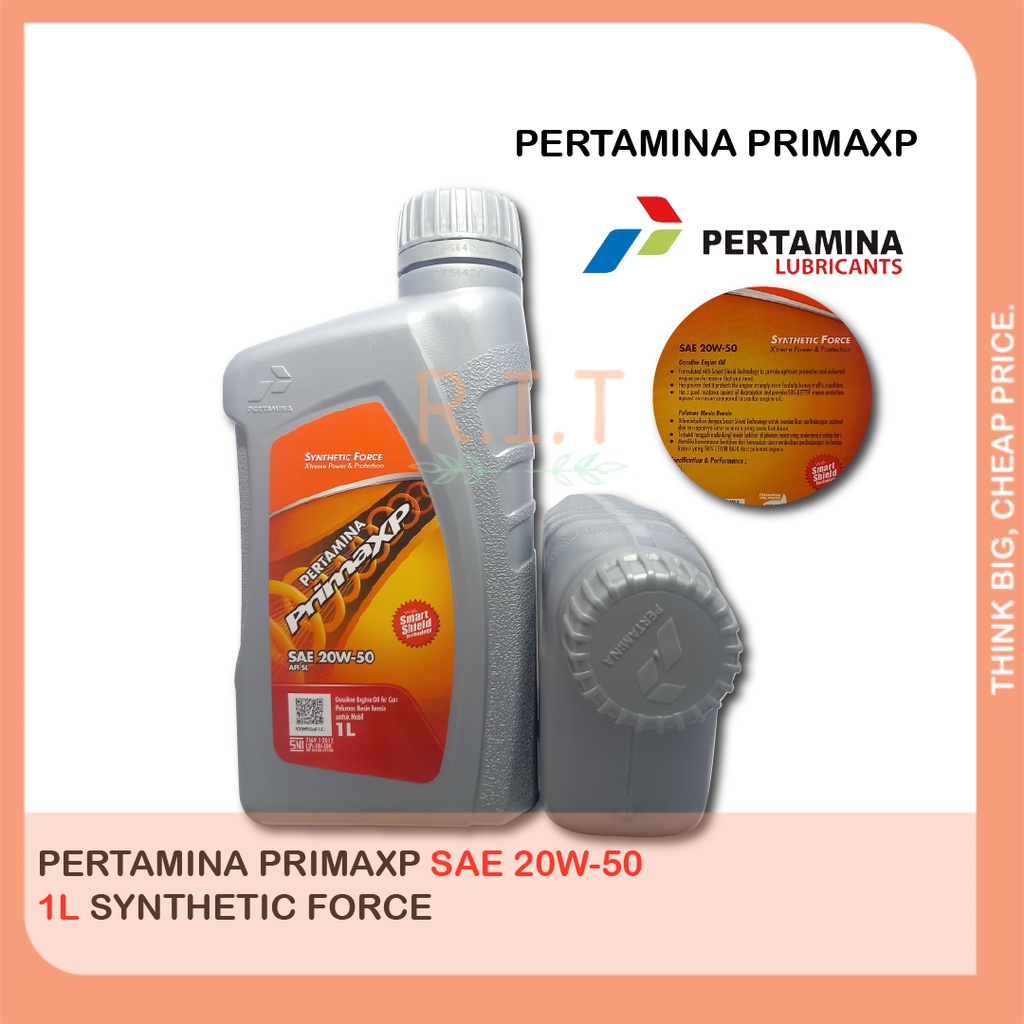 Pertamina Prima XP 1 Liter 20w50 Oli Motor Mobil