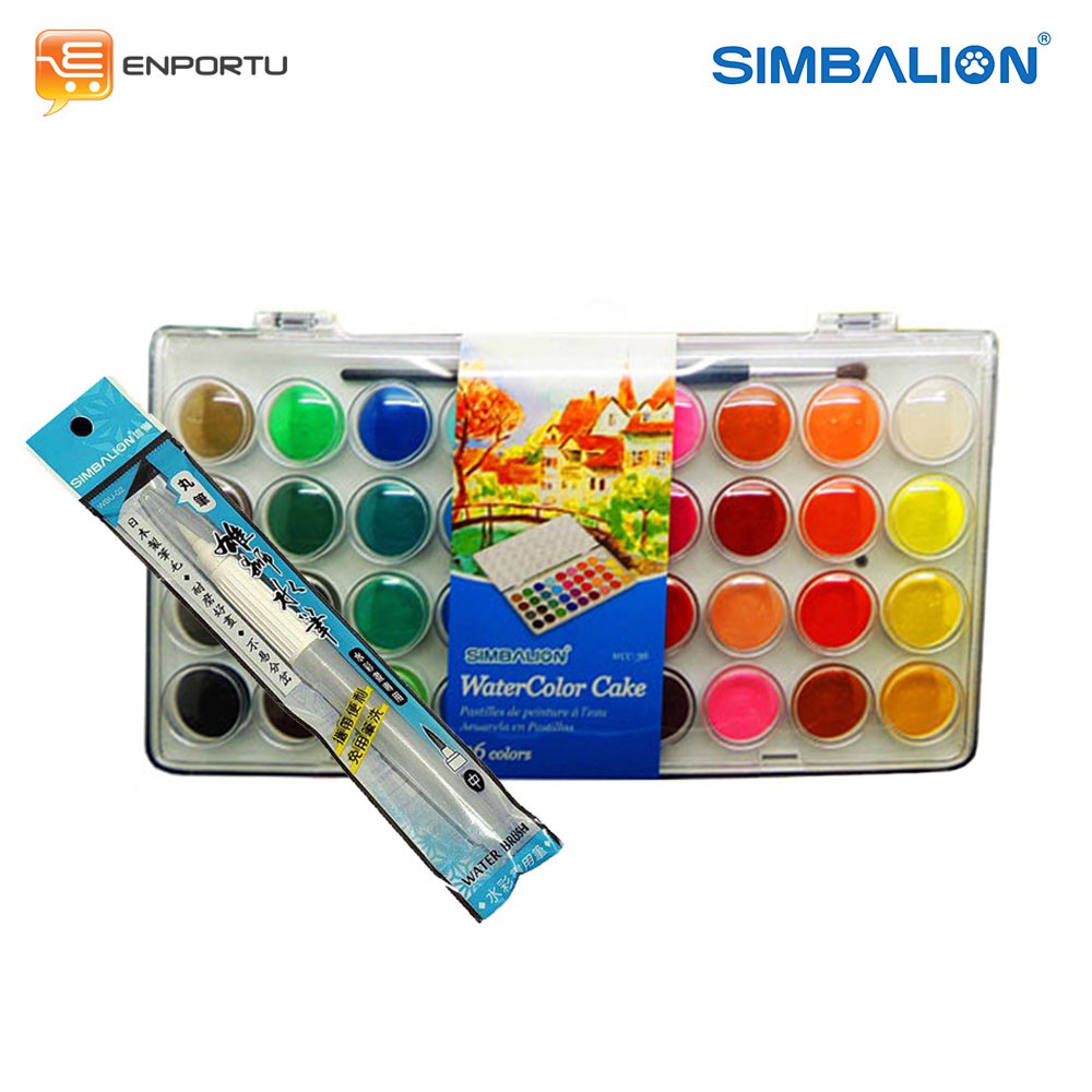  Simbalion  Paket Watercolor Set Watercolor Cake Water 