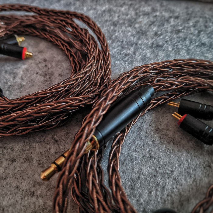 Promo yinyoo 8 core kabel upgrade 2 pin type C mmcx, not trn kz kbear jcally - Mmcx 3.5mm Terlaris