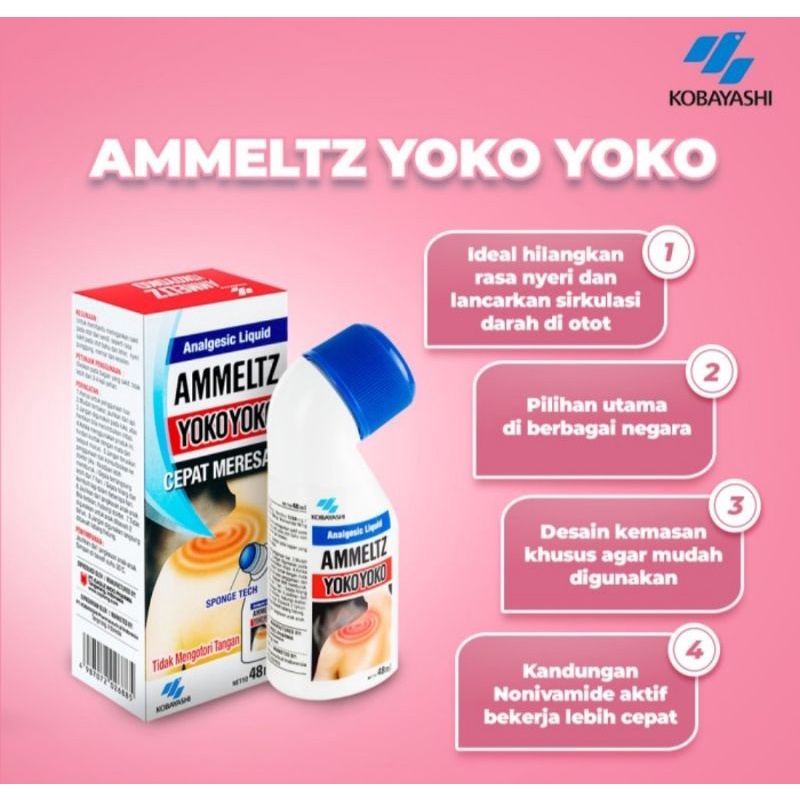 AMMETZ YOKO YOKO 48ML Pereda Nyeri Rematik Linu Nyeri Sendi Analgesic Cepat Meresap