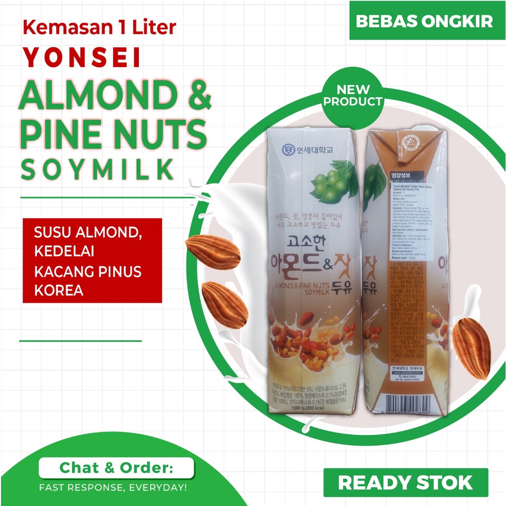 Jual Susu Almond Yonsei Almond Pine and Soy Milk 1L Super Food