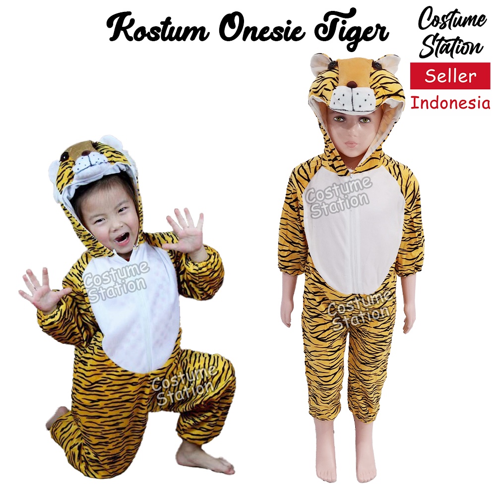 Kostum Onesie Tiger / Costume Macan Hewan Animal Binatang anak