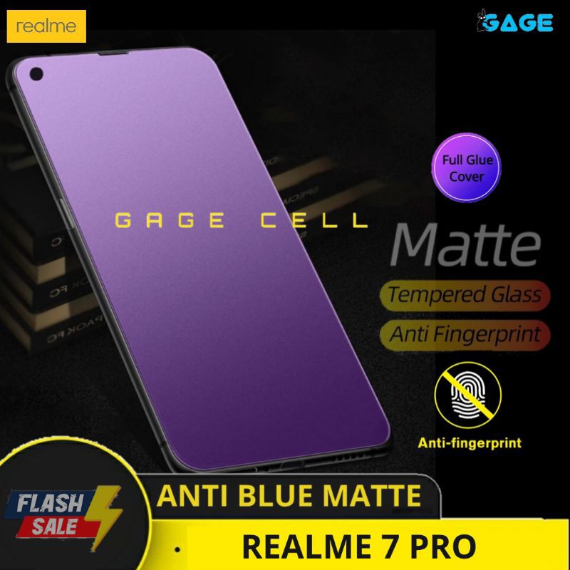 TEMPERED GLASS ANTI BLUE MATTE REALME 7 PRO TG ANTI GORES RADIASI REALME 7PRO FULL LAYAR SCREEN