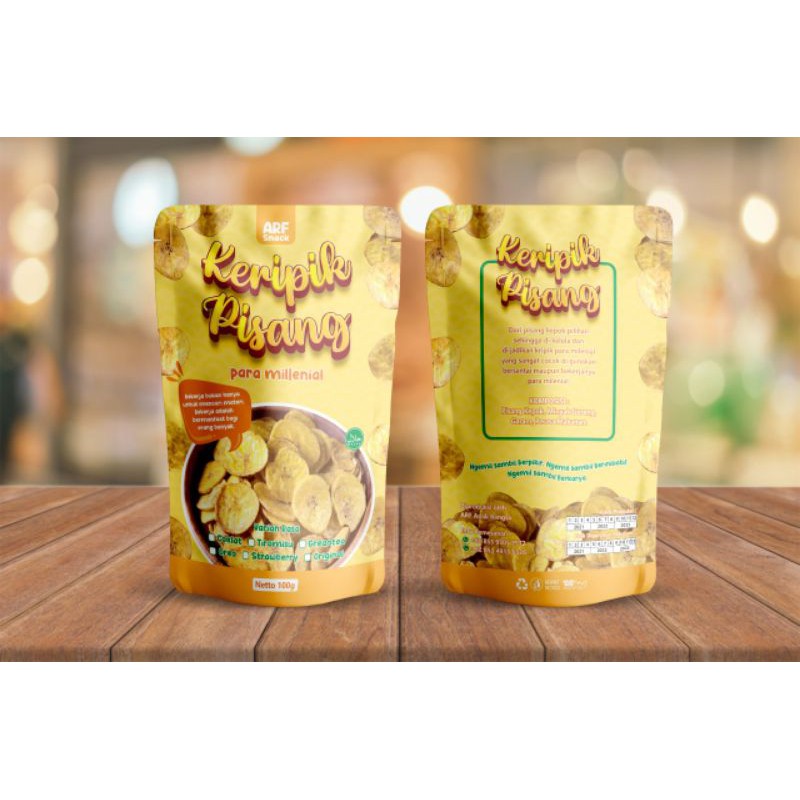 

camilan Keripik Pisang Milenial Arf Snack