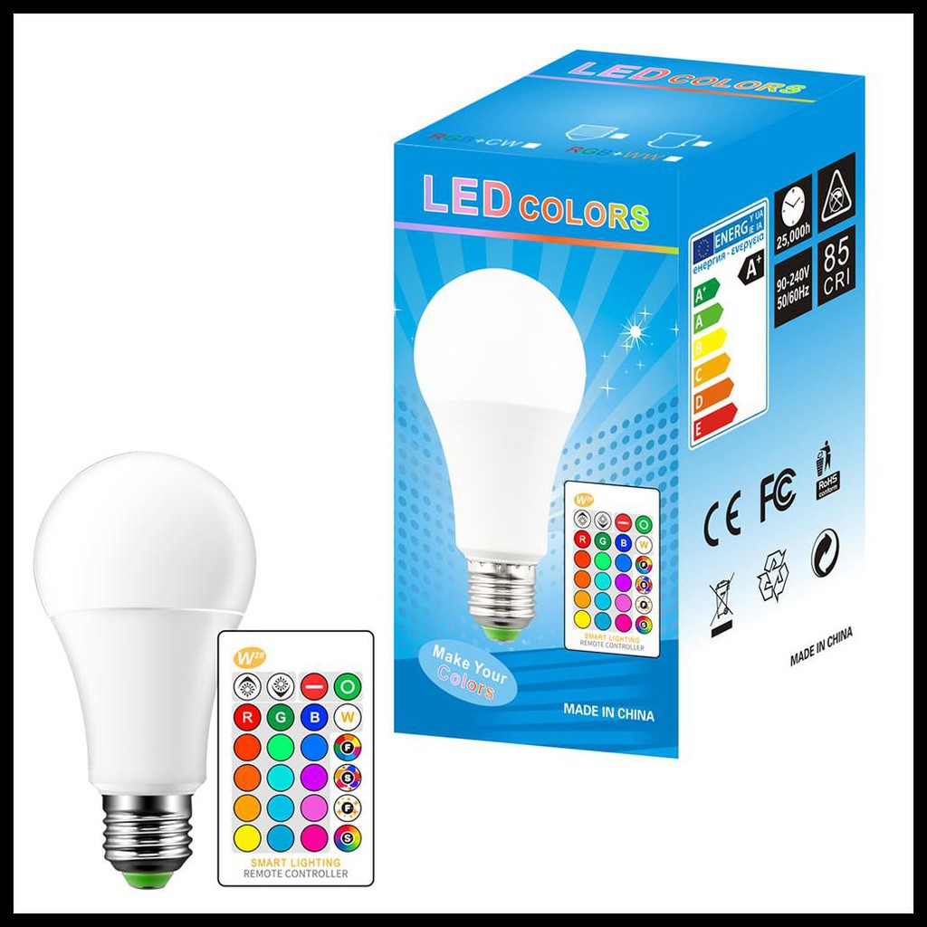 BONDA Lampu Bohlam RGB dengan Remote Control E27 10W - B5