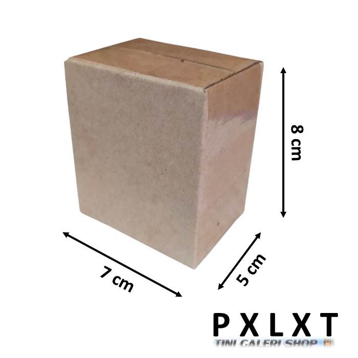 Kardus Packing Box Kecil Uk.7x5x8 cm Luar Polos Dalam Ada Tulisan-3