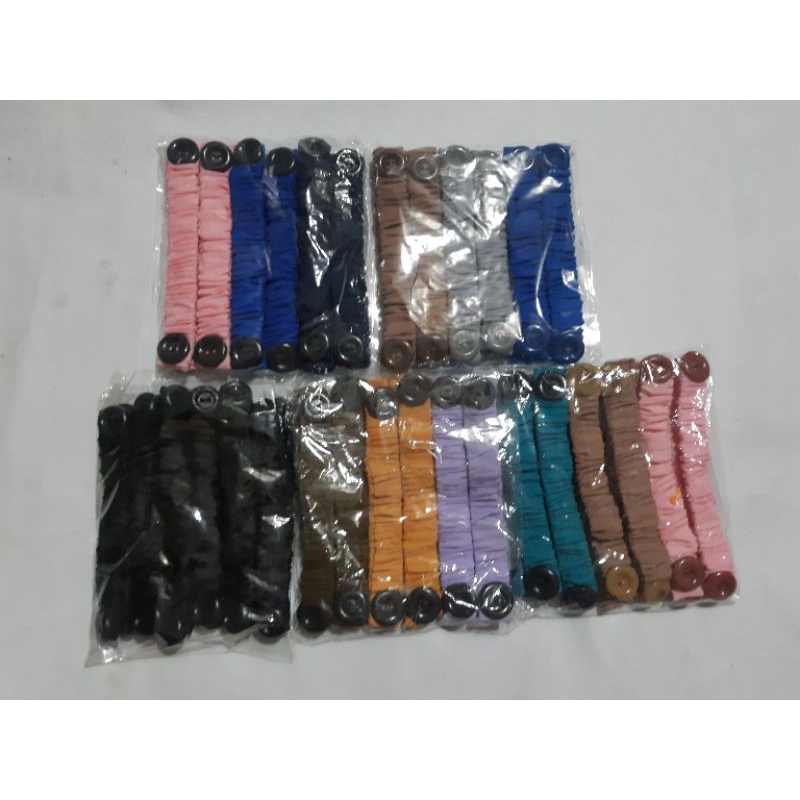 6 PCS KONEKTOR MASKER HIJAB POLOS WARNA (RANDOM)