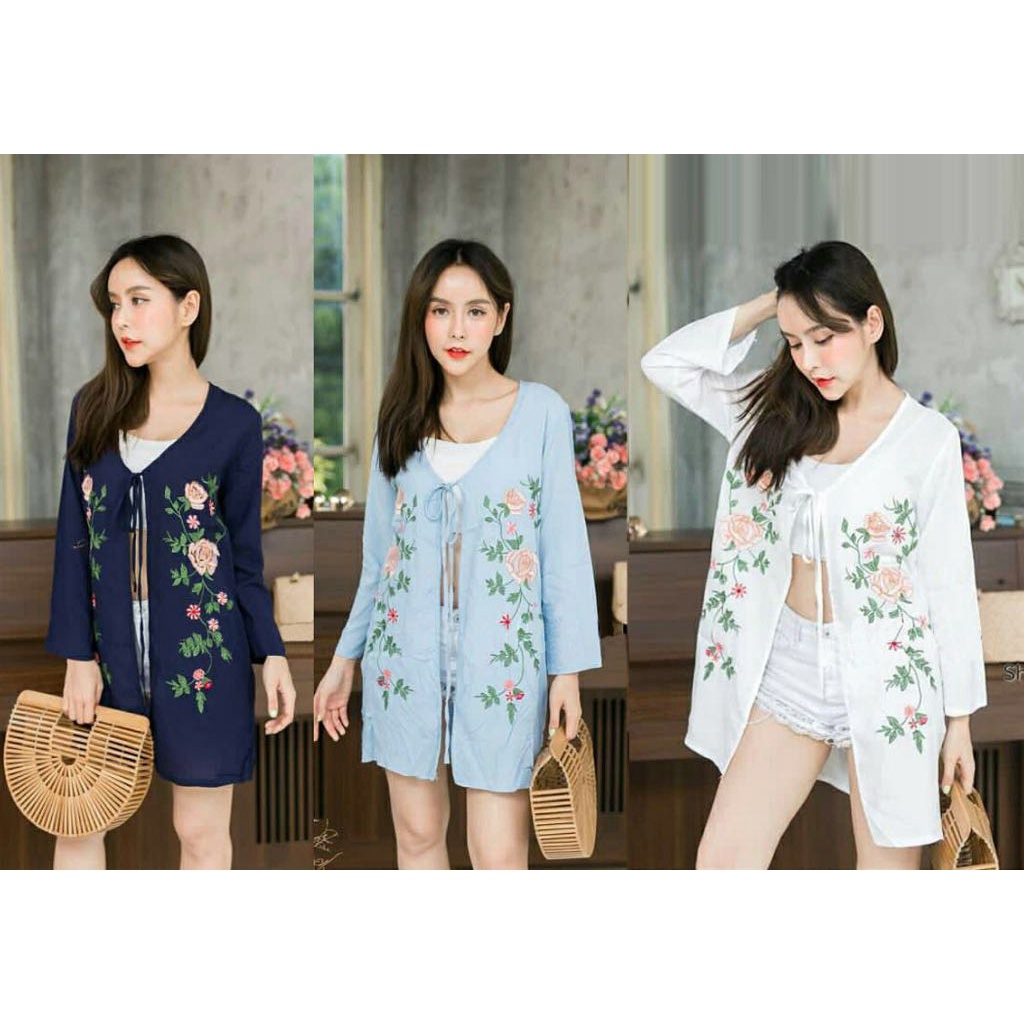 [cardi flora FT]Cardigan wanita babytery varian warna