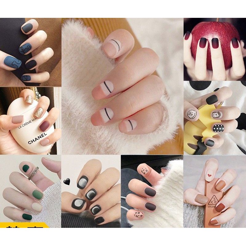 24 Pcs/box Manicure Fake Nails Art False Nails Kuku Palsu Motif Include Lem dalam box (NA-04)