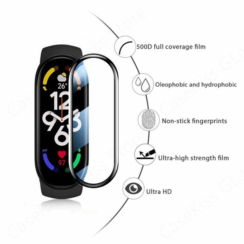 Pelindung Layar Tempered Glass HD Anti Blue ray Untuk Xiaomi Mi Band 7 Pro / 6 / 5 / 4 / 3