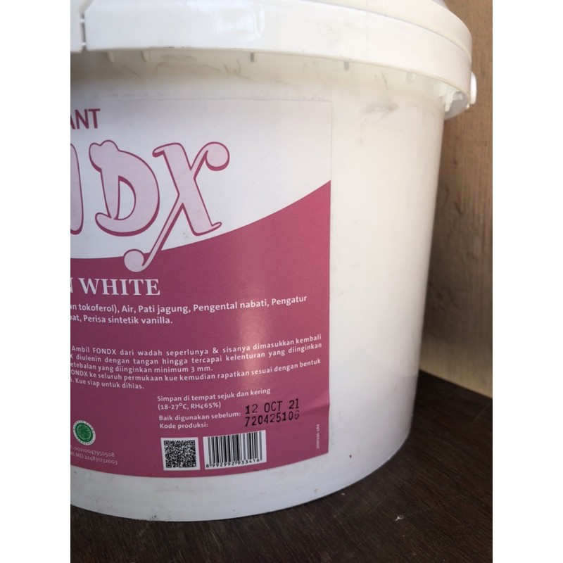 5 KG Fondx White 5 KG / White Fondant / Gum Paste / Gula Icing