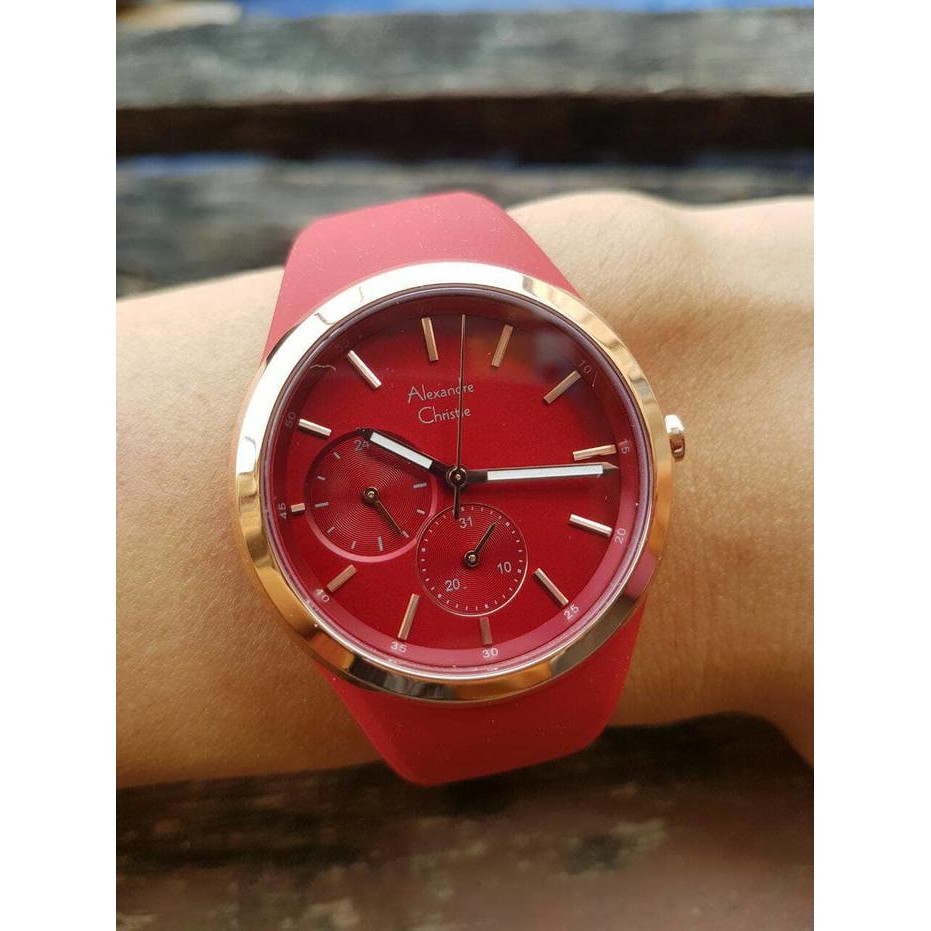 Stok Terbatas Alexandre Christie Ac 2663 Red Rosegold. Garansi Resmi 1Tahun