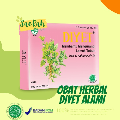 Obat Diet Ampuh Original (BPOM) - Diyet isi 12 Kapsul - Diyet DARBEL- Obat Pelangsing - Detok -Diyet