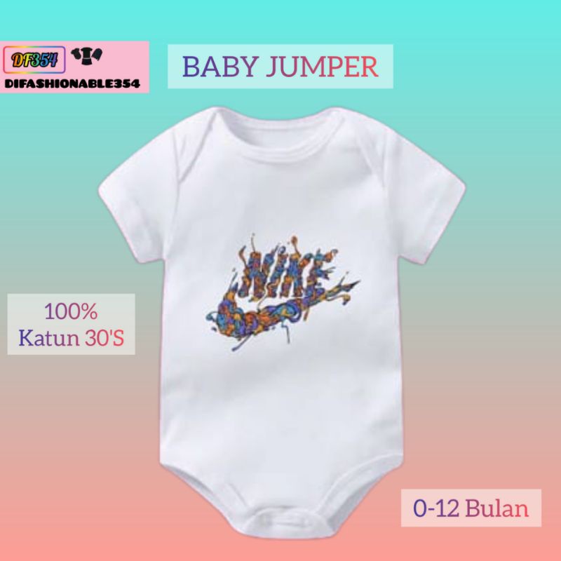 Baju bayi NIKE COLOUR / kaos bayi distro / jumpsuit / jumper bayi / jumsuit bayi / bodysuit baby / b