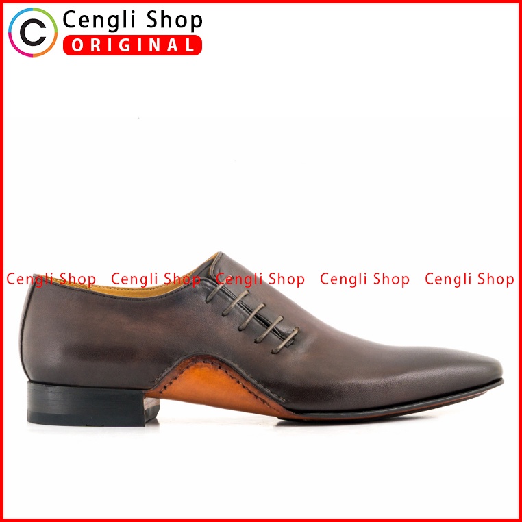 SEPATU FORMAL PRIA MARIO MINARDI ORIGINAL PANTOFEL KULIT COKLAT MM08