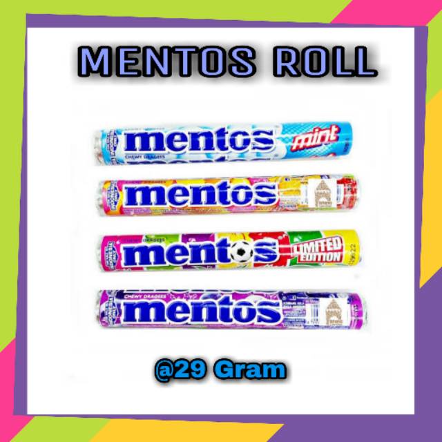 

Permen Mentos Roll Mint / Buah / Rainbow / Anggur / Chewy