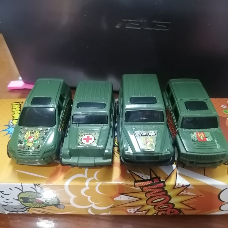 PROMO MAINAN KENDARAAN TENTARA INDONESIA ISI 4 PCS