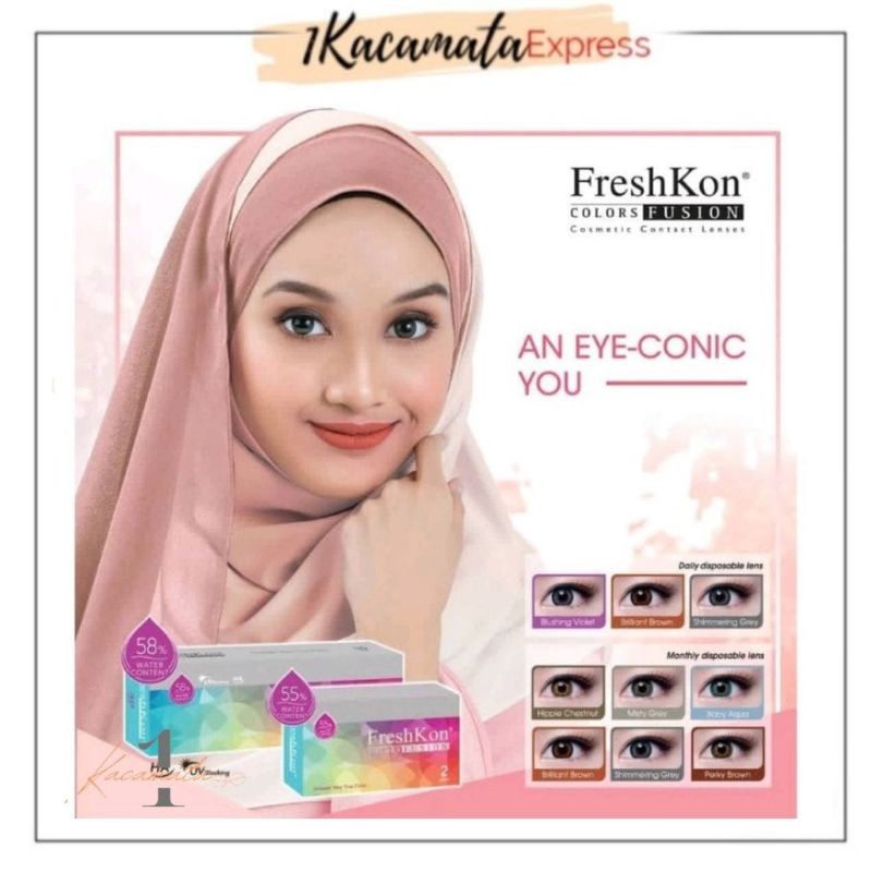 Softlens Warna Freshkon Colors Fusion Monthly Bulanan