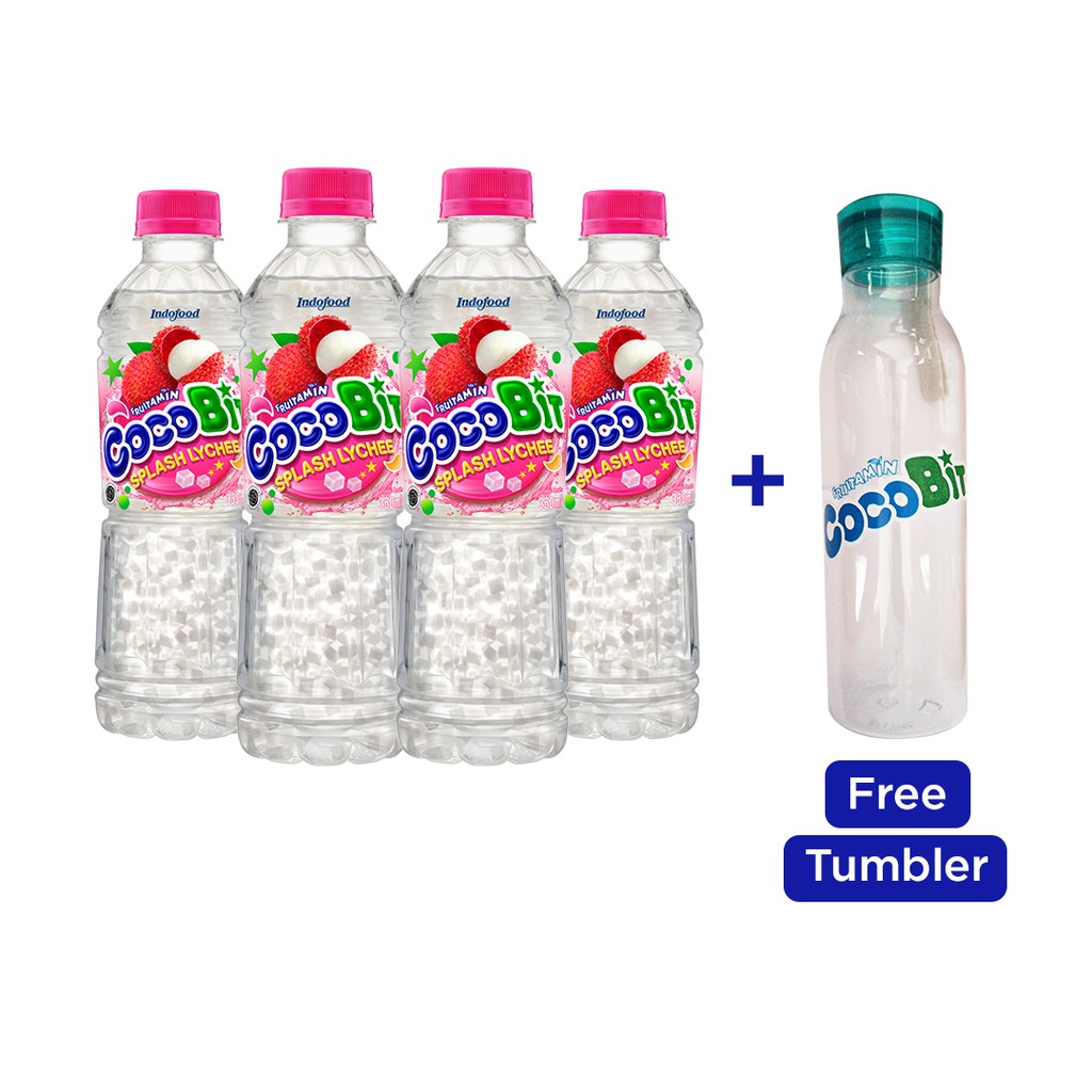 

Fruitamin Cocobit Lychee 350 ml x 4 Pcs free Tumbler