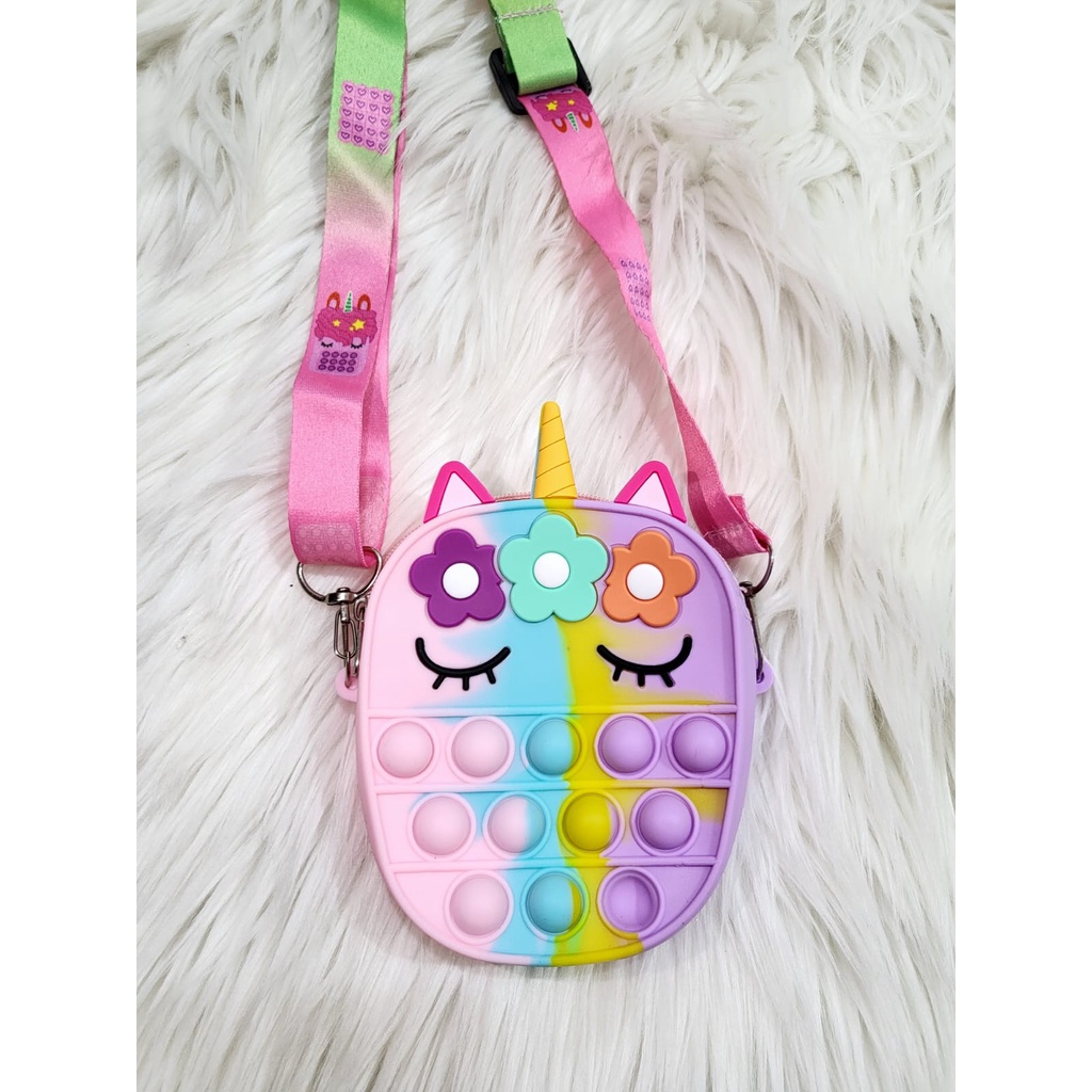 TASHAPPY EL 4545 Tas Pop it SELEMPANG Unicorn Anak Wanita Gemas Kekinian Terbaru supplier tas import