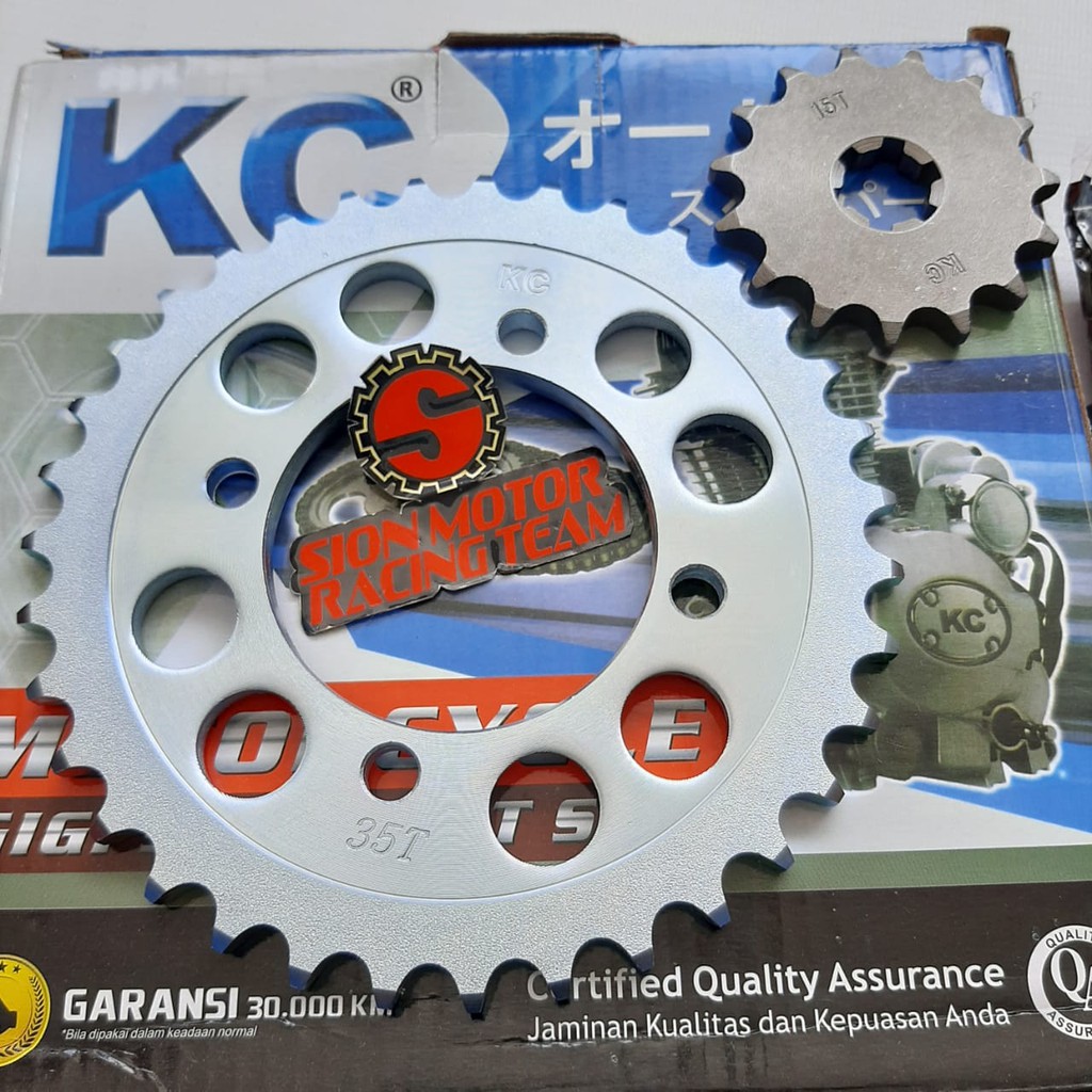 Paket Gear Gir Set / Gigi Sprocket Assy KC Yamaha Vega R New 35T - 15T 428H - 100L-1
