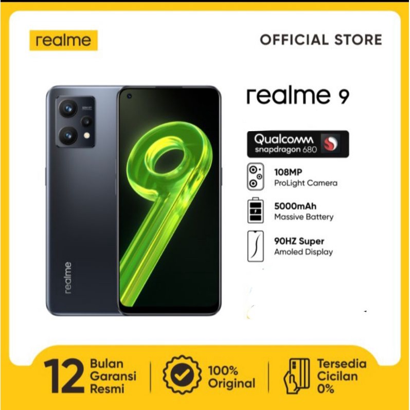 Realme 9 8/128 GB (108MP Prolight Camera Snapdragon 680 AMOLED Display