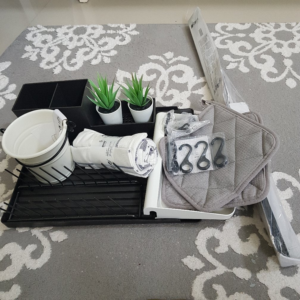 Rak Peralatan Dapur , Rak Serbaguna Peralatan Dapur Warna  Hitam 31x10x12 Cm Ri602