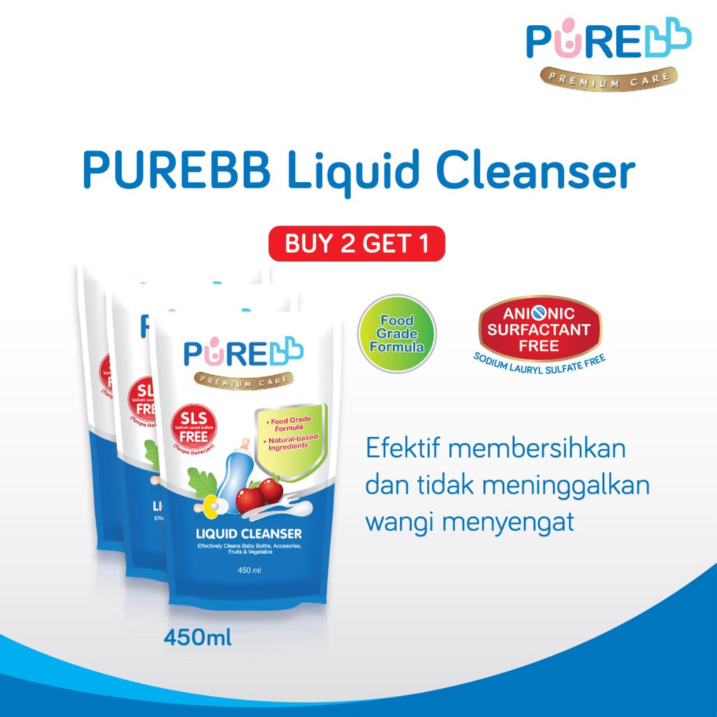 Pure bb Cleanser Refill 450ml Buy 2 Get 1