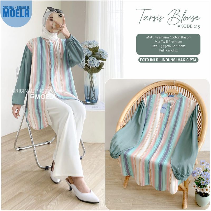 TARSIS BLOUSE LD 110cm // ATASAN WANITA ORIGINAL BERLABEL // BY MOELA-213
