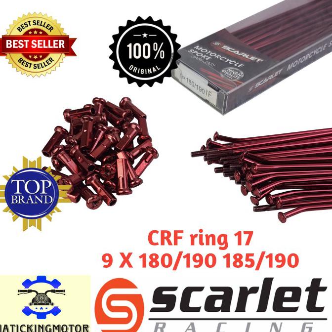 Harga Grosir Jari Jari Ruji Crf Ring 17 Bukan Tdr Scarlet Chromehitam Merahbirugold - Merah Termurah
