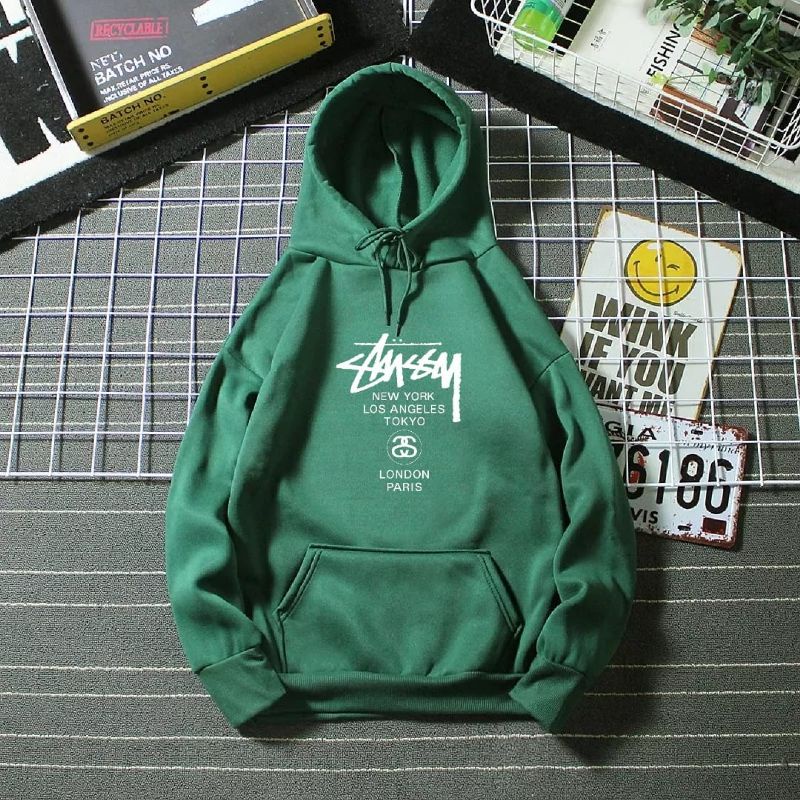 APPAREL sweater hoodie pria wanita STUSSY TOUR terlaris