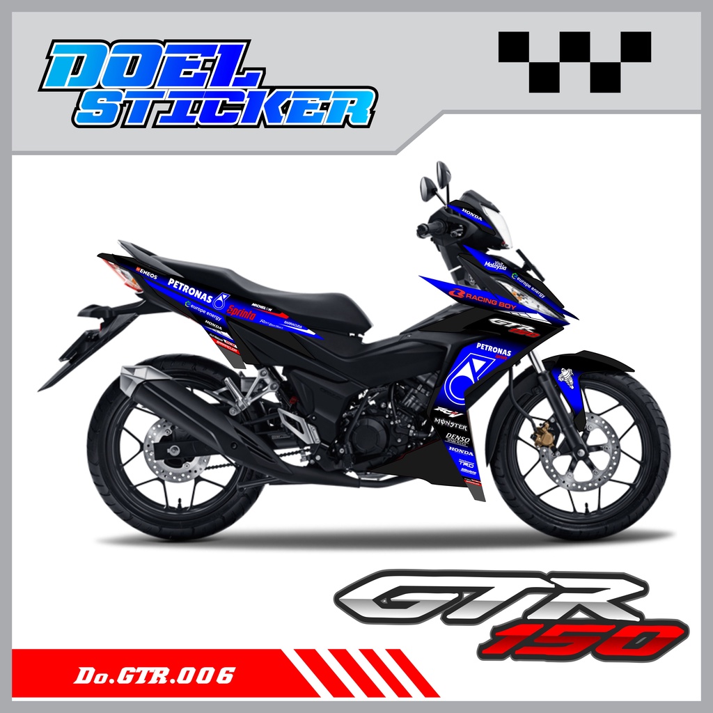 STICKER STRIPING GTR 150 - STICKER STRIPING LIST VARIASI HOLOGRAM , CROME GTR 150 DOEL 006