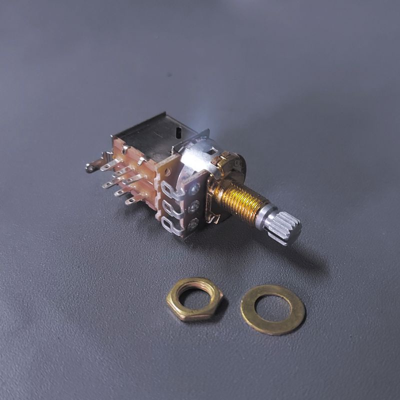 potensio gitar pushpull 500K A500K gold shaft brass original not CTS
