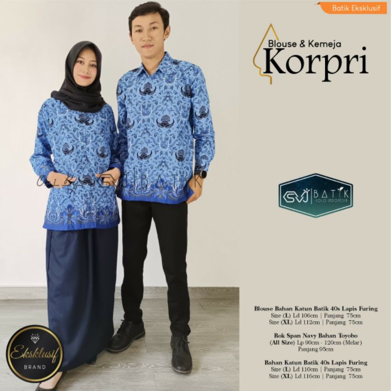 BAJU KORPRI PRIA & WANITA Motif Lama