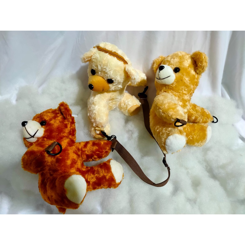 TAS SELEMPANG TEDDY BEAR MERANGKUL