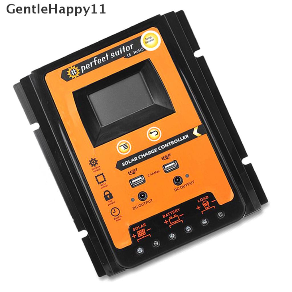 Gentlehappy MPPT Controller Charger Tenaga Surya 12 / 24V 30 / 50 / 70A Dual USB 5V Dengan Layar LCD