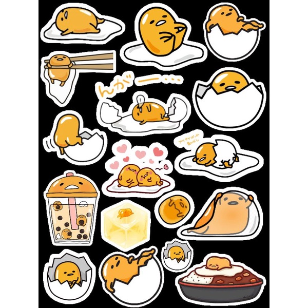 

Kpop Egg Yolk | Boba sticker stiker lucu