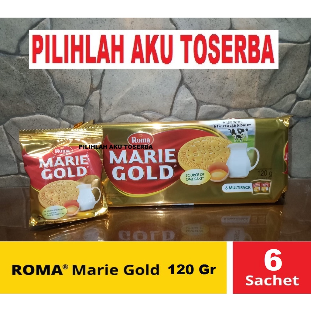 Roma MARIE GOLD 120 gr Multipack - (HARGA 1 DUS ISI 48 Pcs)