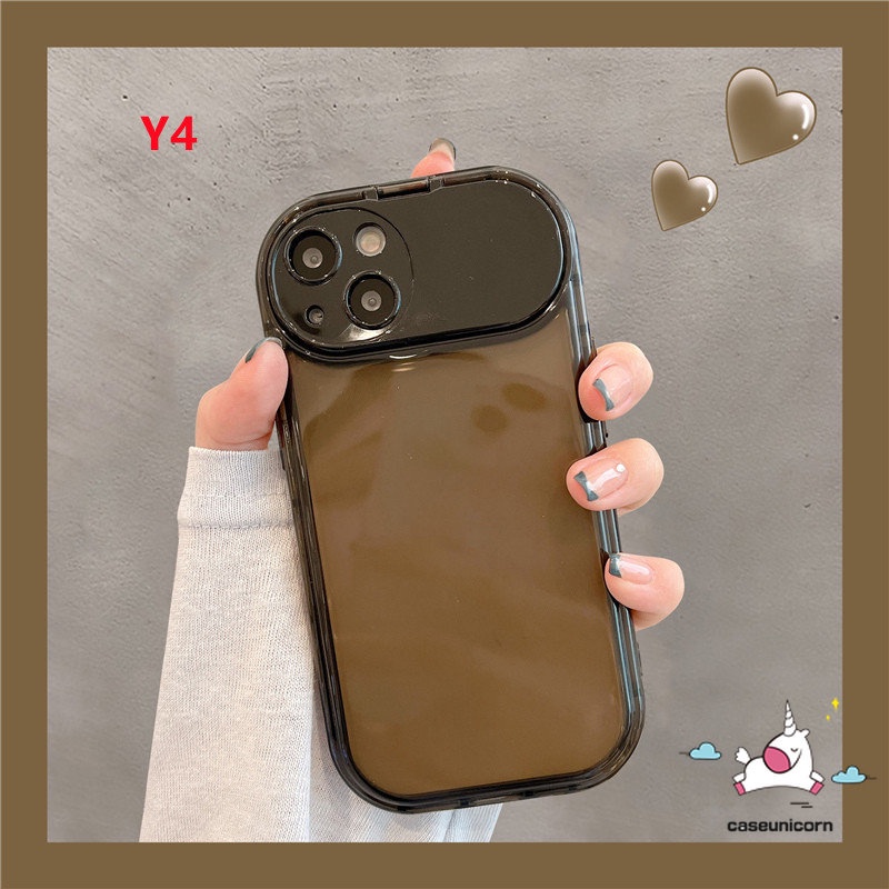 Casing Soft Case Model Flip Invisible Untuk IPhone 14 Pro Max 14 Plus 12 13 Pro Max 13Pro 14Pro 12Pro Max