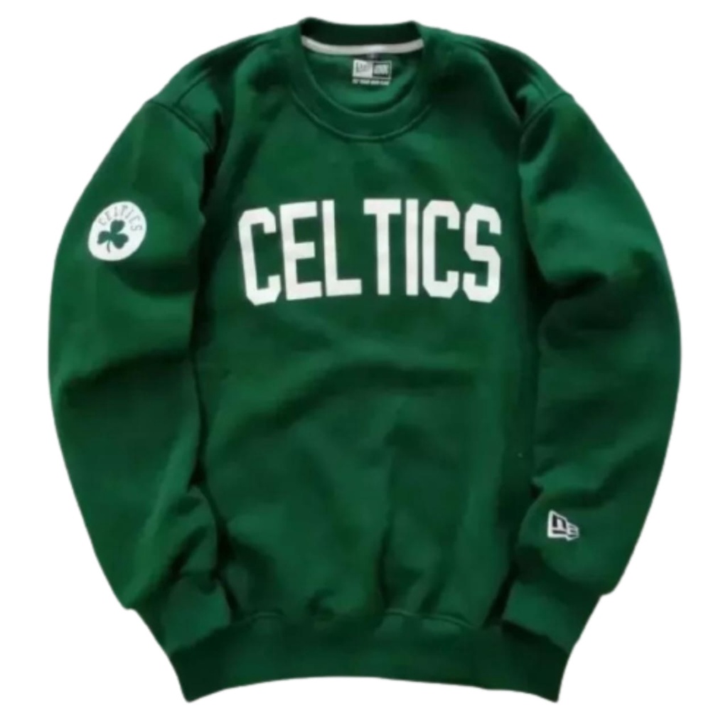 Sweater Crewneck Celtics Original Distro Logo Texs Pull Bordir Premium Bahan Flece Tebal